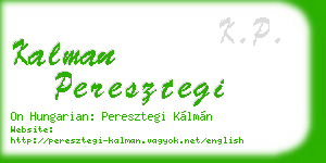 kalman peresztegi business card